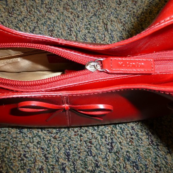 M. London Elegant Red Leather Bag - Picture 4 of 6